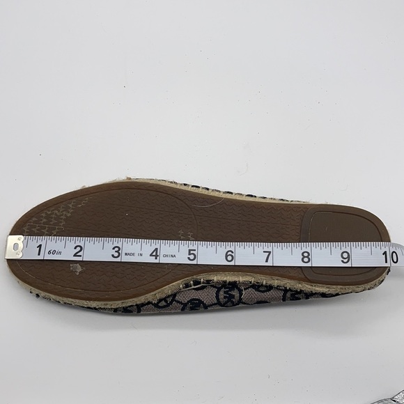 MICHAEL Kors Meg Logo Pattern Espadrille Ballet Flats Shoes Size 8.5 9 - Picture 10 of 10
